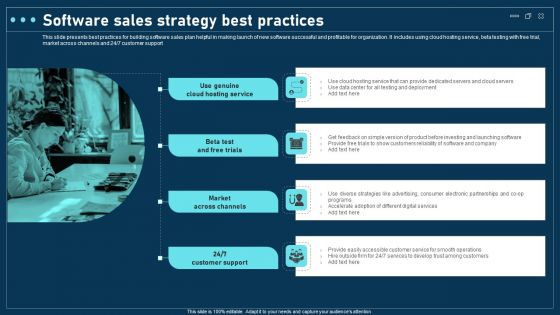 Software Sales Strategy Best Practices Brochure PDF Software Sales Strategy Best Practices Brochure PDF