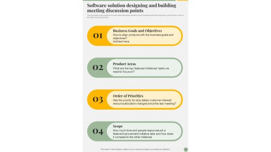 Software Solution Designing And Building Playbook Template