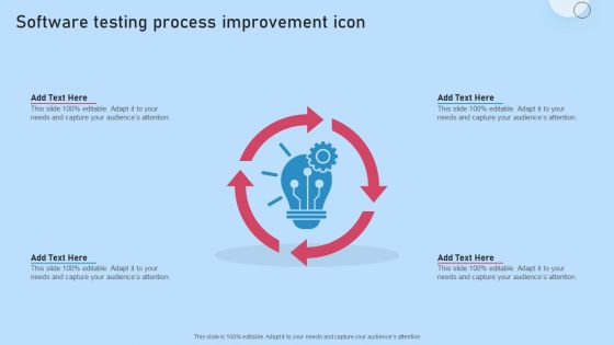 Software Testing Process Improvement Icon Ideas PDF