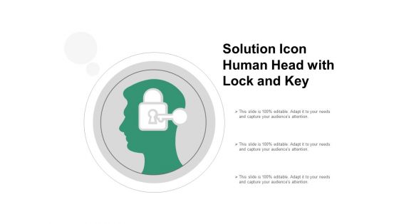 Solution Icon Human Head With Lock And Key Ppt PowerPoint Presentation Portfolio Vector