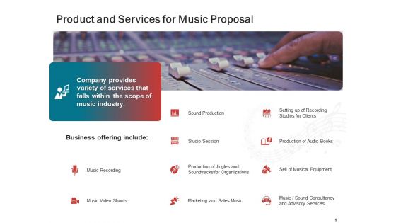 Sound Production Firm Agreement Proposal Ppt PowerPoint Presentation Complete Deck With Slides