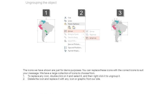 South America Map Ppt Slides