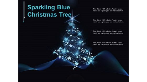 Sparkling Blue Christmas Tree Ppt PowerPoint Presentation Ideas Inspiration