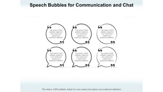 Speech Bubbles For Communication And Chat Ppt PowerPoint Presentation Infographics Backgrounds