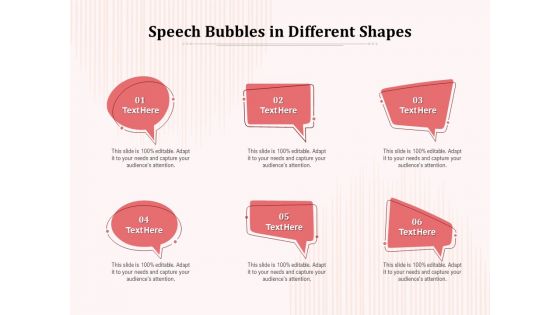Speech Bubbles In Different Shapes Ppt PowerPoint Presentation Show Format