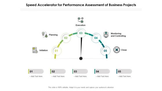 Speed Accelerator For Performance Assessment Of Business Projects Ppt PowerPoint Presentation Show Example Introduction PDF