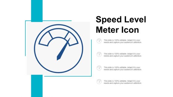 Speed Level Meter Icon Ppt Powerpoint Presentation Inspiration Slides