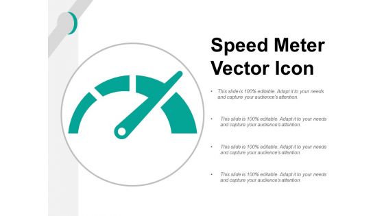 Speed Meter Vector Icon Ppt Powerpoint Presentation Model Inspiration