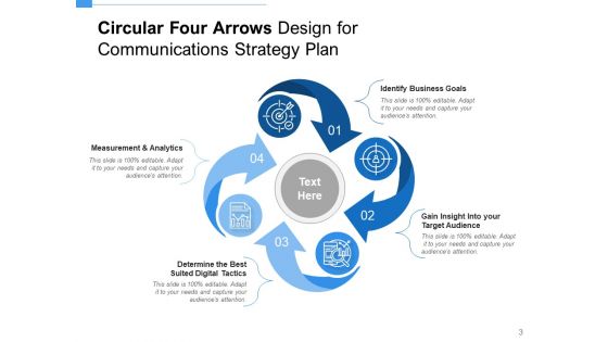 Spiral 4 Arrows Plan Communication Ppt PowerPoint Presentation Complete Deck