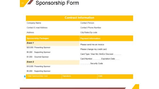 Sponsorship Opportunities Proposal Ppt PowerPoint Presentation Complete Deck With Slides