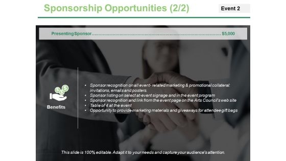 Sponsorship Opportunities Template 3 Ppt PowerPoint Presentation Outline Smartart