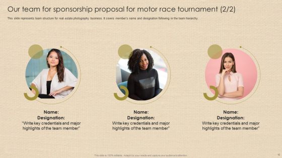 Sponsorship Proposal For Motor Race Tournament Ppt PowerPoint Presentation Complete Deck With Slides