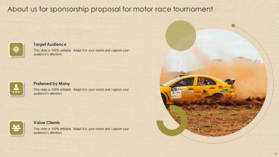 Sponsorship Proposal For Motor Race Tournament Ppt PowerPoint Presentation Complete Deck With Slides