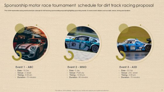 Sponsorship Proposal For Motor Race Tournament Ppt PowerPoint Presentation Complete Deck With Slides