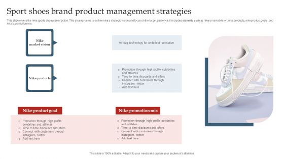 Sport Shoes Brand Product Management Strategies Ppt Slides Themes PDF