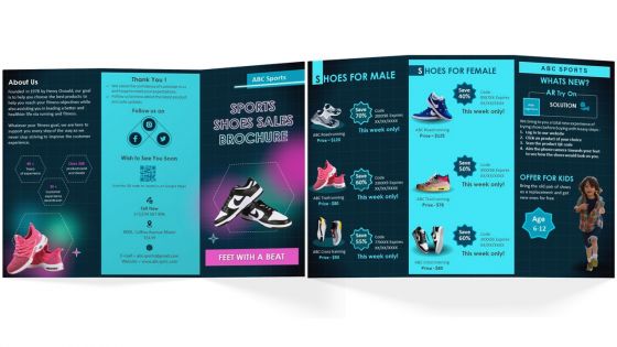 Sports Shoes Sales Brochure Trifold Sports Shoes Sales Brochure Trifold