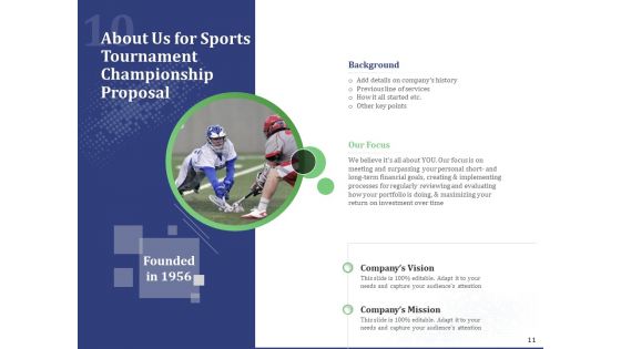 Sports Tournament Championship Proposal Ppt PowerPoint Presentation Complete Deck With Slides