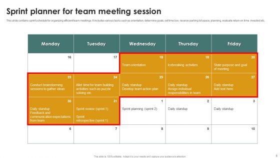 Sprint Planner Ppt PowerPoint Presentation Complete Deck With Slides