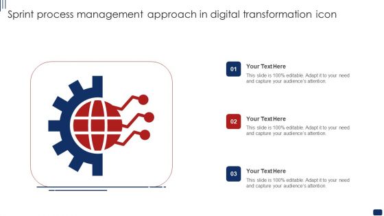 Sprint Process Management Approach In Digital Transformation Icon Ppt Show Styles PDF