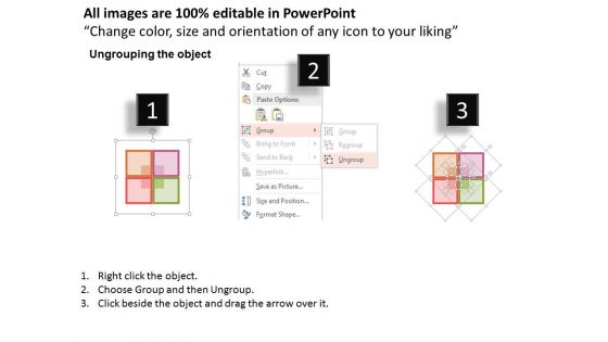 Square Of Four Steps Infographic Powerpoint Templates