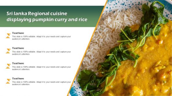 Sri Lanka Regional Cuisine Displaying Pumpkin Curry And Rice Diagrams PDF