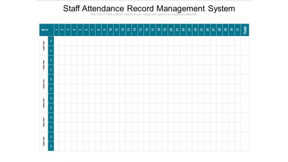 Staff Attendance Record Management System Ppt PowerPoint Presentation Ideas Example Topics PDF