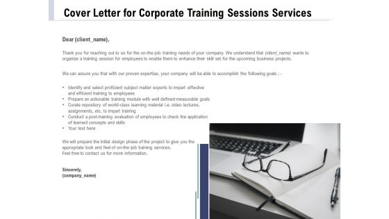 Staff Engagement Training And Development Proposal Cover Letter For Corporate Training Sessions Services Download PDF