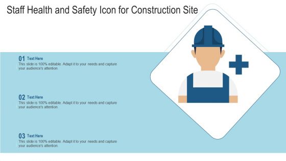Staff Health And Safety Icon For Construction Site Ppt Professional Ideas PDF