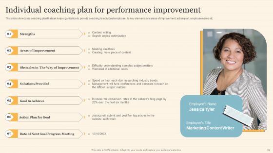 Staff On Job Coaching Program For Skills Enhancement Ppt PowerPoint Presentation Complete Deck With Slides