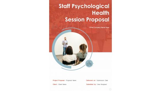 Staff Psychological Health Session Proposal Example Document Report Doc Pdf Ppt