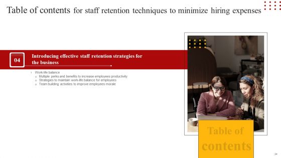 Staff Retention Techniques To Minimize Hiring Expenses Ppt PowerPoint Presentation Complete Deck With Slides