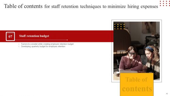 Staff Retention Techniques To Minimize Hiring Expenses Ppt PowerPoint Presentation Complete Deck With Slides