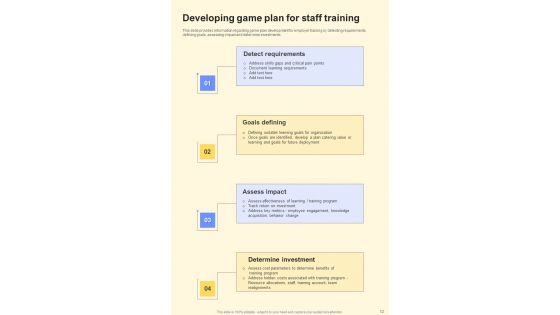 Staff Training Playbook Template