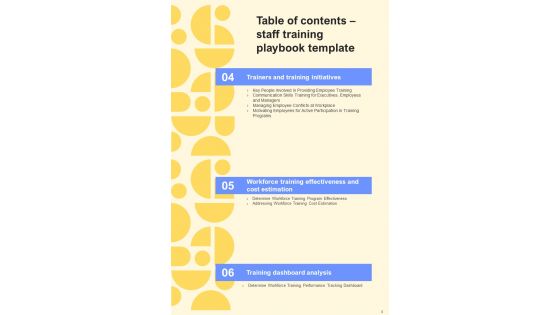 Staff Training Playbook Template