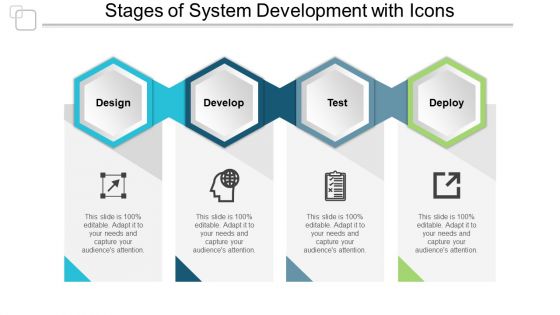 Stages Of System Development With Icons Ppt PowerPoint Presentation Summary Background Designs