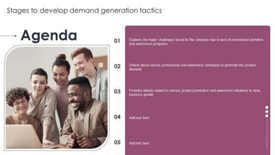 Stages To Develop Demand Generation Tactics Ppt PowerPoint Presentation Complete Deck With Slides