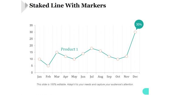 Staked Line With Markers Ppt PowerPoint Presentation Microsoft