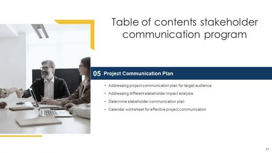 Stakeholder Communication Program Ppt PowerPoint Presentation Complete Deck With Slides