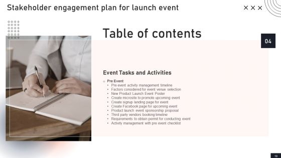 Stakeholder Engagement Plan For Launch Event Ppt PowerPoint Presentation Complete Deck With Slides