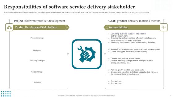 Stakeholder Service Delivery Ppt PowerPoint Presentation Complete Deck With Slides
