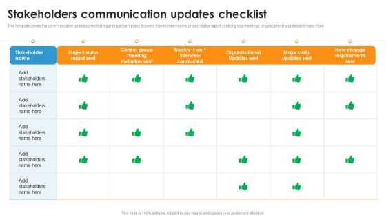 Stakeholders Communication Updates Checklist Ppt Outline Grid PDF Stakeholders Communication Updates Checklist Ppt Outline Grid PDF