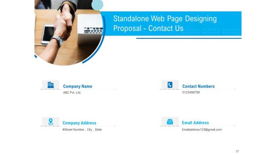 Standalone Web Page Designing Proposal Ppt PowerPoint Presentation Complete Deck With Slides