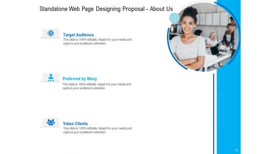 Standalone Web Page Designing Proposal Ppt PowerPoint Presentation Complete Deck With Slides