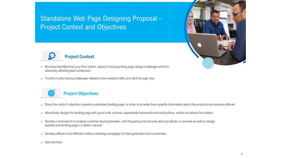Standalone Web Page Designing Proposal Ppt PowerPoint Presentation Complete Deck With Slides