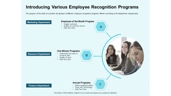 Star Performer Introducing Various Employee Recognition Programs Mockup PDF