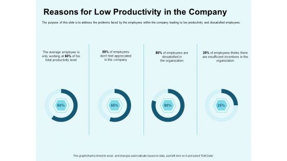 Star Performer Reasons For Low Productivity In The Company Infographics PDF
