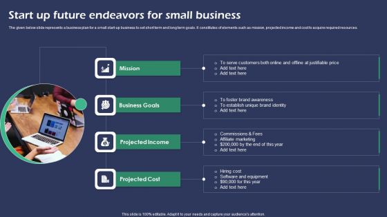 Start Up Future Endeavors For Small Business Download PDF