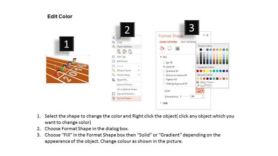 Starting Line Of Race Competition Powerpoint Template
