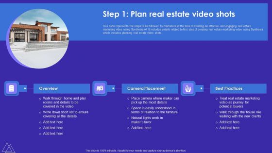 Step 1 Plan Real Estate Video Shots Pictures PDF