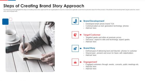 Steps Of Creating Brand Story Approach Information PDF